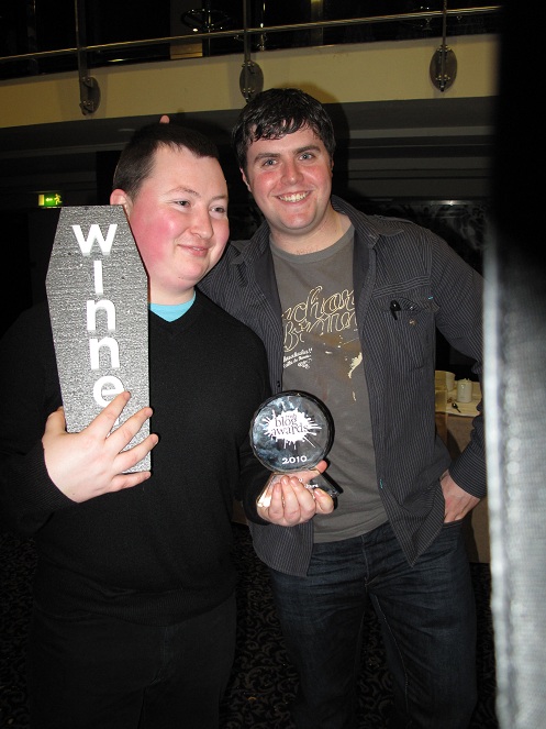 I swiped an award temporarily.  I'm holding it up here.