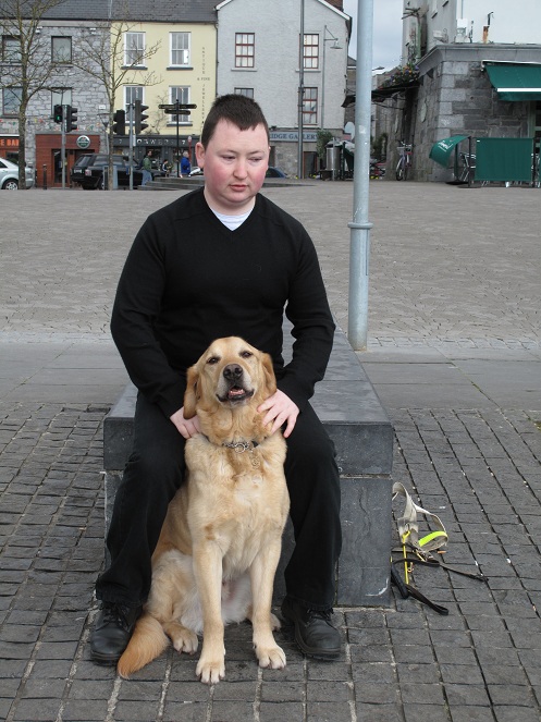 Freddie worked very well through Galway this weekend. I'm shown with him in front of me sitting down.