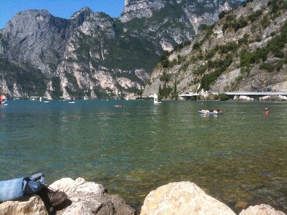 picture looking at the narrow part of the lake.
