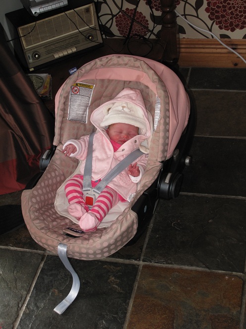 Megan, meet world. World, meet Megan. This is the baby her self.  Daughter of Orlagh.  she's only one day old.
