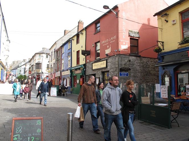 This is a picture of the same street but looking in the other direction.  I think Emma was looking at the buildings here more so than anything else.
