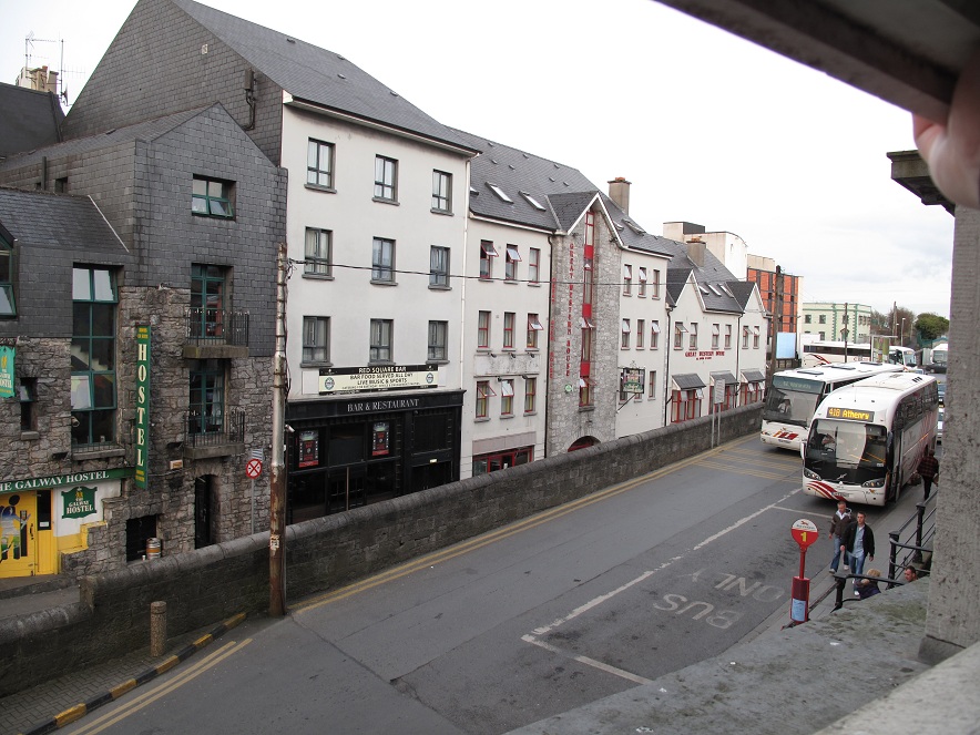 Finally the view toward the station. We are right in the middle of everything in Galway city.