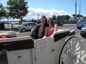 Emma an di sitting in the carriage. Emma an di sitting in the carriage.